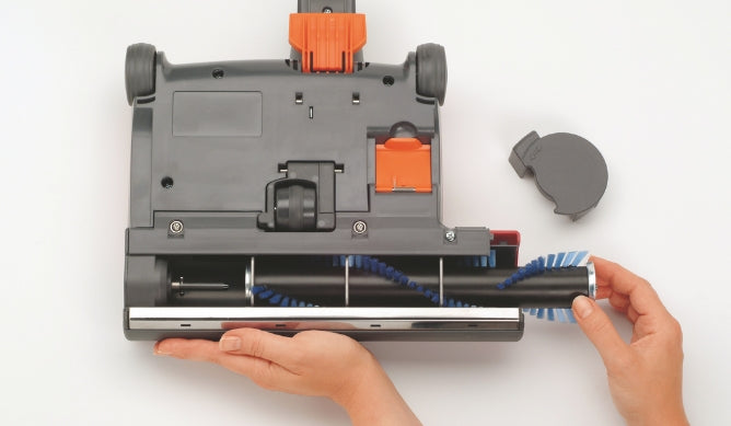 DIY brush roller removal for cleaning and replacement - no tools required