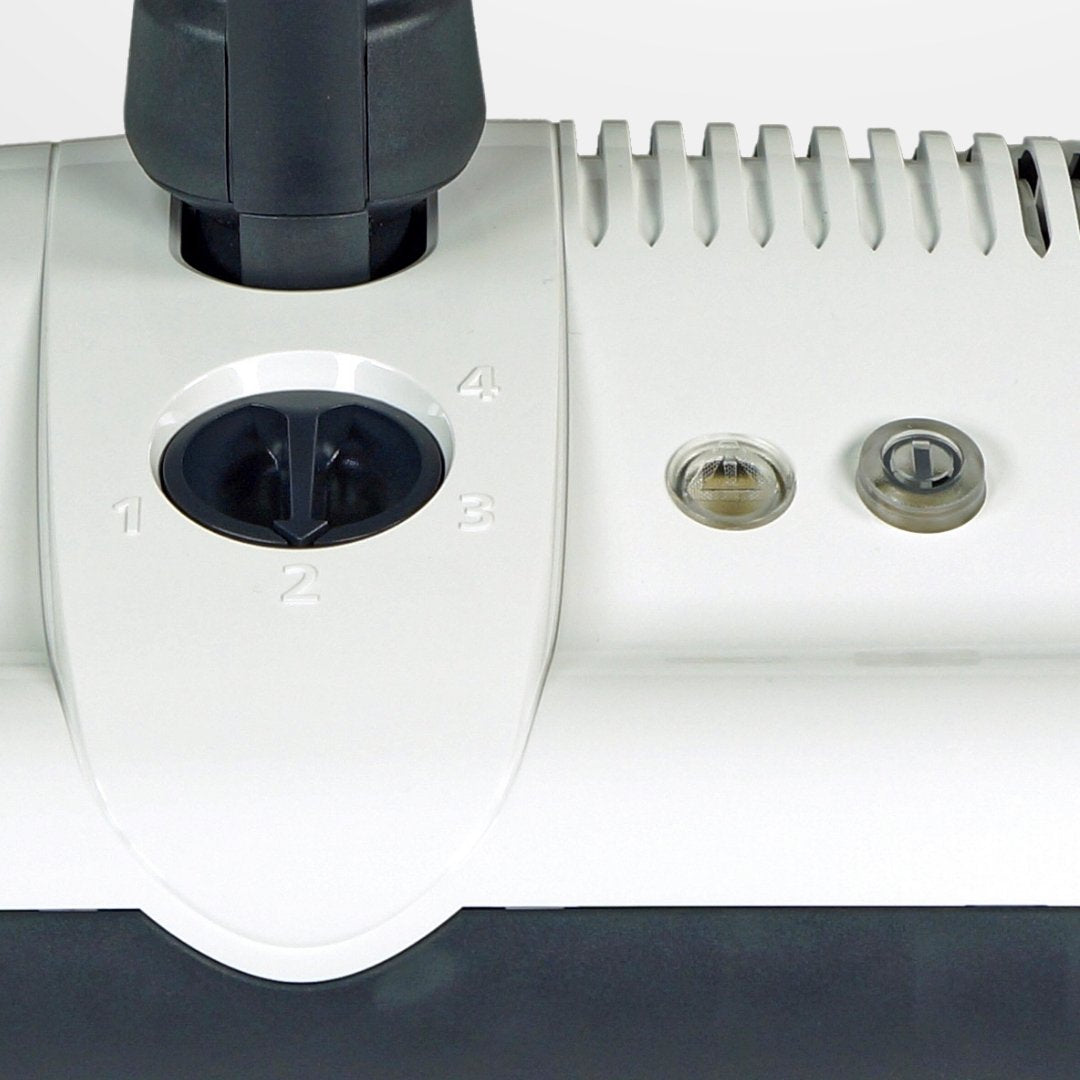 SEBO ET power heads come with a 4-level brush height adjustment dial