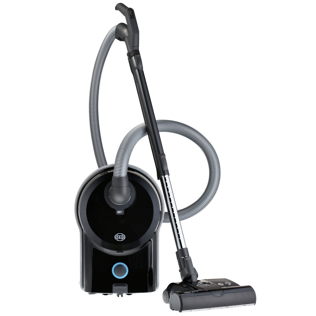 SEBO Airbelt D4 Premium canister vacuum cleaner in onyx black
