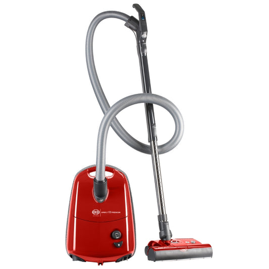 SEBO Airbelt E3 Premium Canister Vacuum Cleaner in red