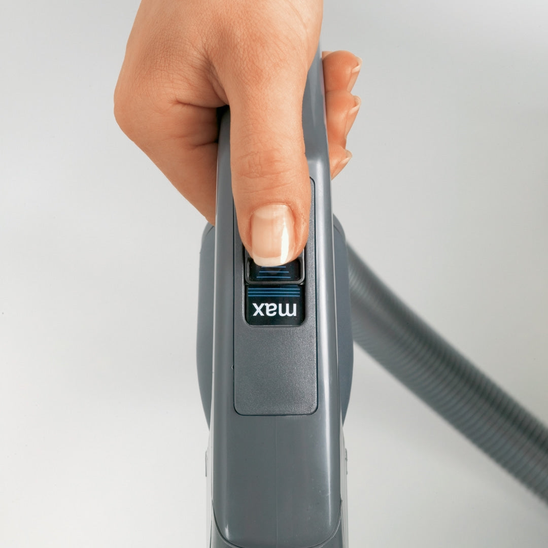 SEBO Airbelt K-series variable suction slider switch on handle